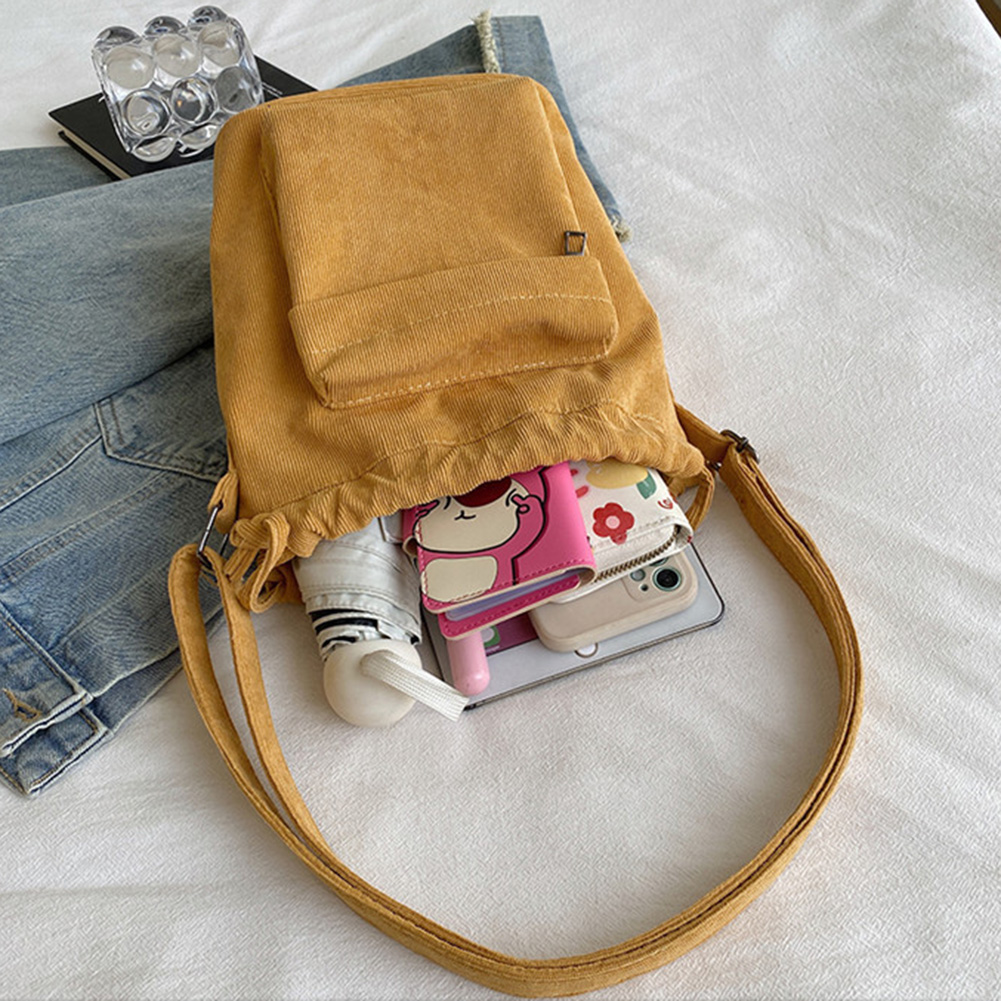 Women Fashion Tote Handbag Adjustable Strap Soild Satchel Purse Drawstring Casual Shoulder Bag Versatile Soft Slouchy Travel Bag