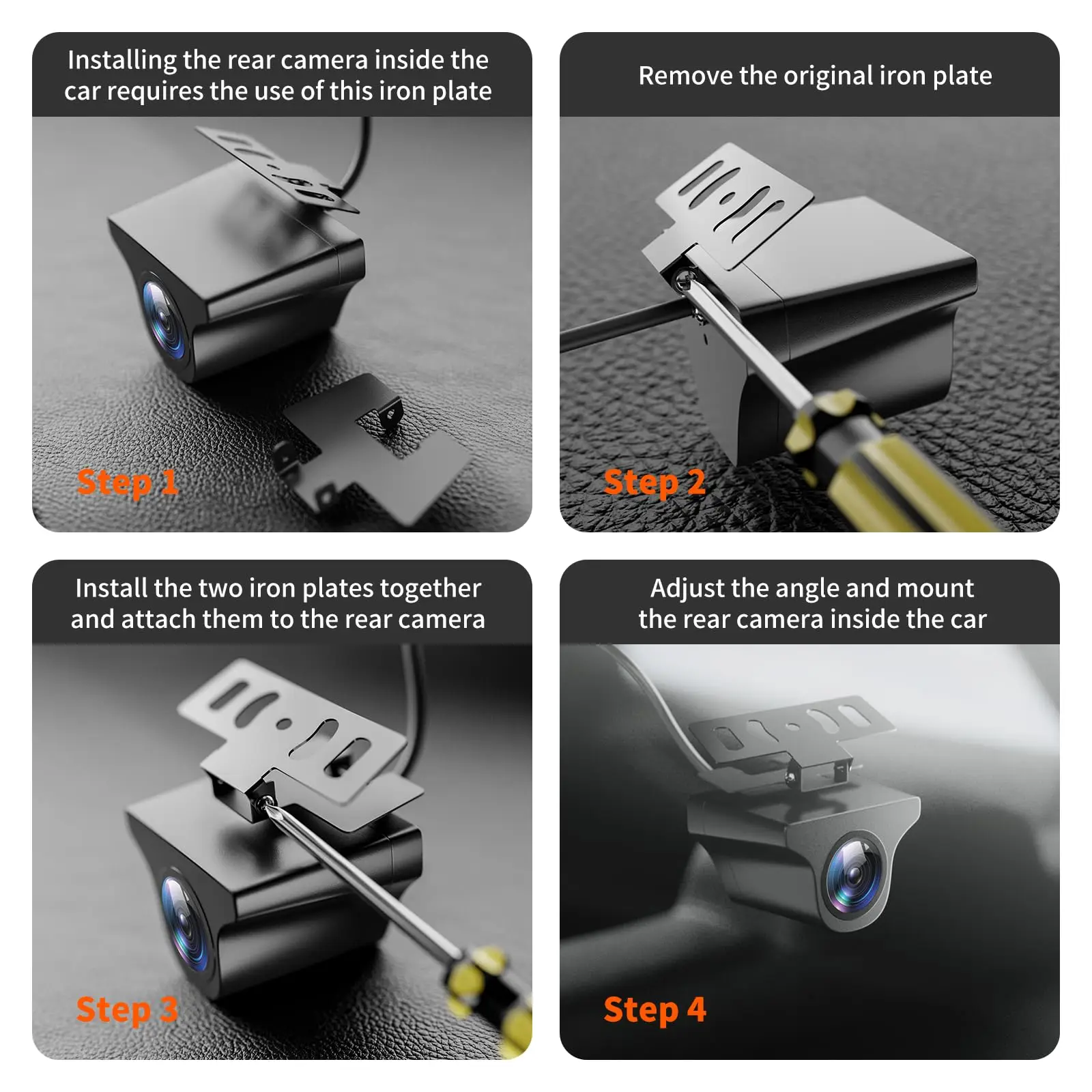 WOLFBOX Upgraded WDR Rear Camera for G840S / G930 / G850 / G900 / G910 / D07, 1080P Waterproof AHD Car Rear View Camera