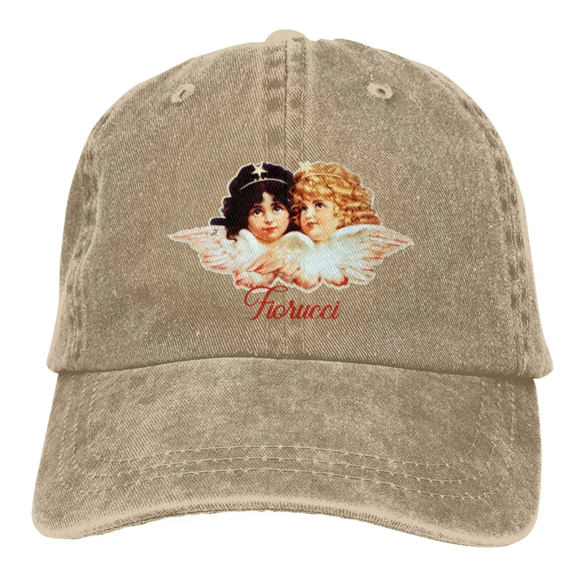 Vintage Fiorucci Cherubs Unisex Baseball Caps Angel Kawaii Distressed Denim Caps Hat Vintage Outdoor Workouts Soft Sun Cap