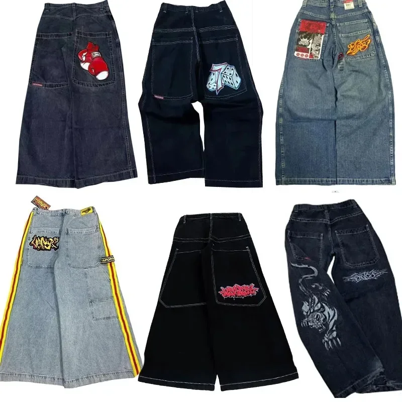 Y2k Baggy Jeans Men Women Jnco Vintage Hip Hop Ripped High Waisted Denim Trousers Slouchy 2025 Haruku Wide Leg new Pants Streetwear