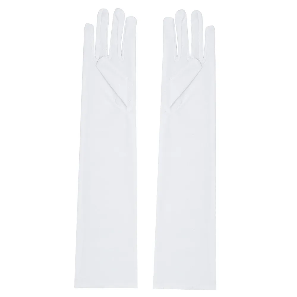 Autumn And Winter New Satin Long White Bridal Gloves Plain All-Finger Wedding Gloves Wedding White new 2025 Gloves Performance