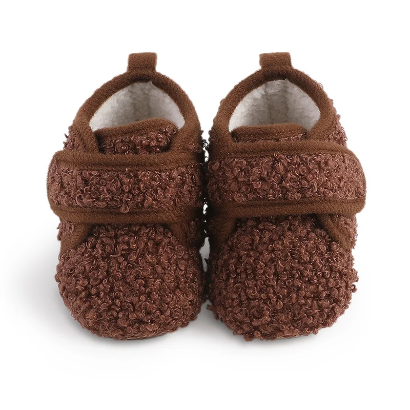 Autumn Winter Warm 2025 Baby Boots Infant Plush Soft Wool First Walkers new Plush Thickened Shoes Newborn Anti-slip Footwear