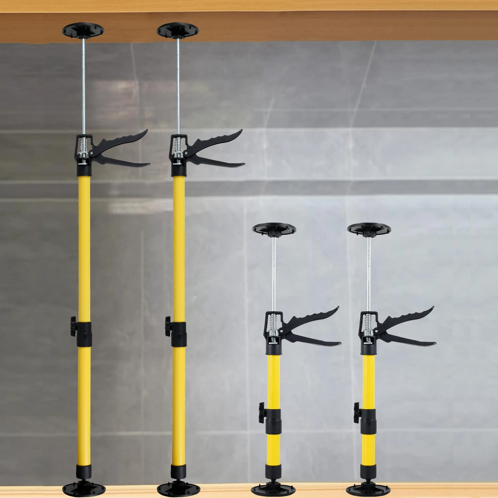 2Pcs Telescopic Support Rod 11.81/19.69 to 23.23/45.28inch Alloy Telescopic Support Pole Adjustable Third Hand Support System