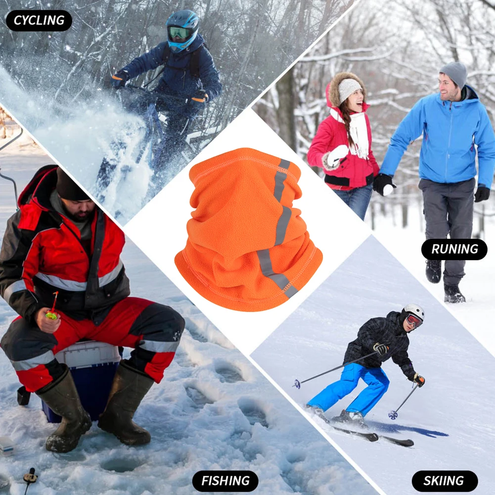 Outdoor Winter Warm new Fleece Neck Scarves Reflective Skiing Neck 2025 Cover Mask Motorcycle Half Face Mask Scarf Riding Biker Windproof