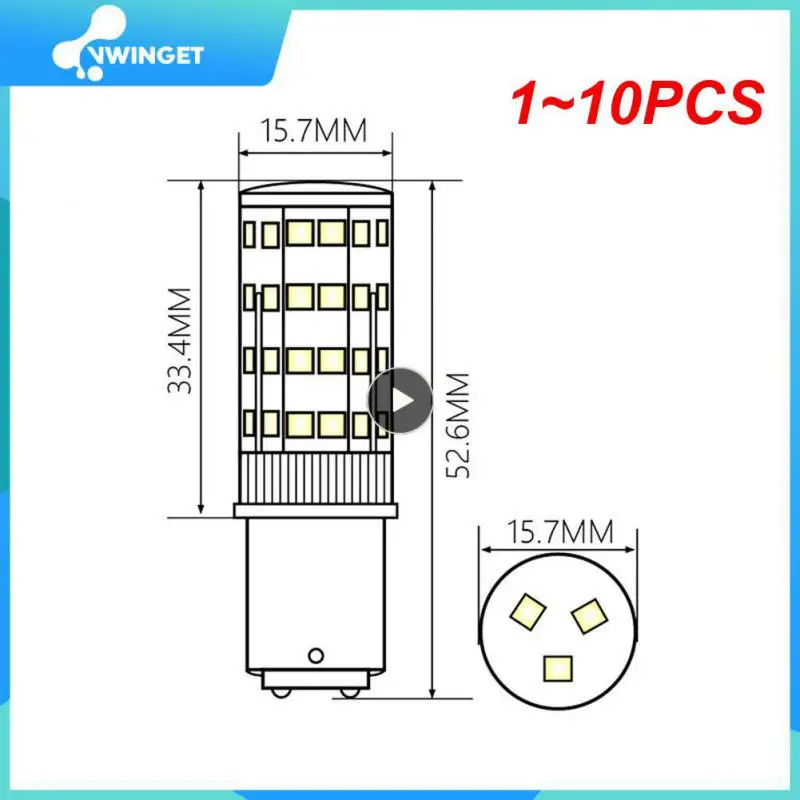 1~10PCS Ba15d Double Contact Bayonet Base LED Corn Bulb LED Light Bulb 220V For Sewing Machine Pfaff, Singer, Privilege, Bernina