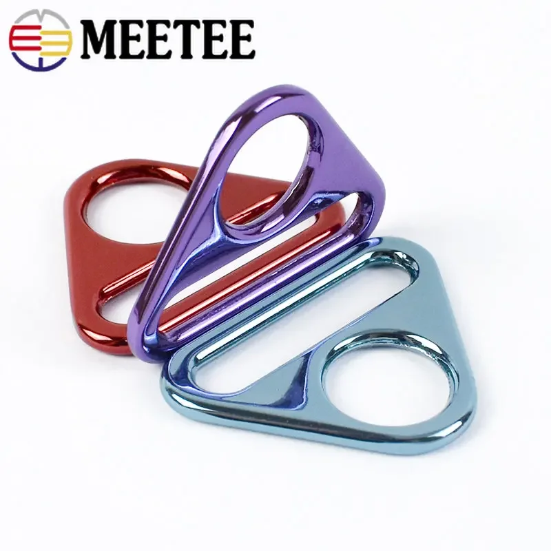 10/20Pcs 25mm Colorful Metal Buckles Triangle Adjuster Slider for Bag Backpack Webbing Connector Clasp DIY Hardware Accessories