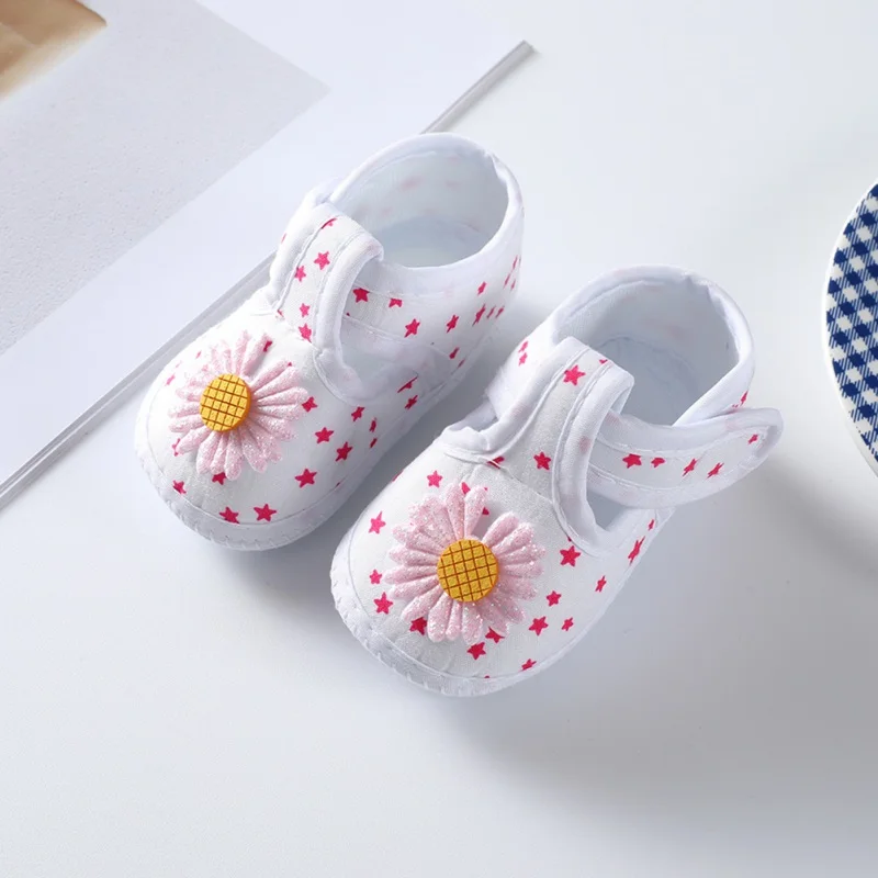 0-12M Newborn Baby Shoes Baby Boy Girl new Shoes Girl 2025 flower Bowknot Soft Sole Anti-slip Shoes First Walker Toddler Crib Shoes