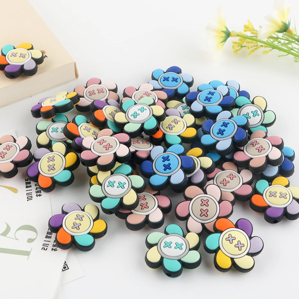 Kovict Pcs New Hats Cakes Owls Flower Silicone Beads For Jewelry Making DIY Pacifier Chain Necklace Accessories