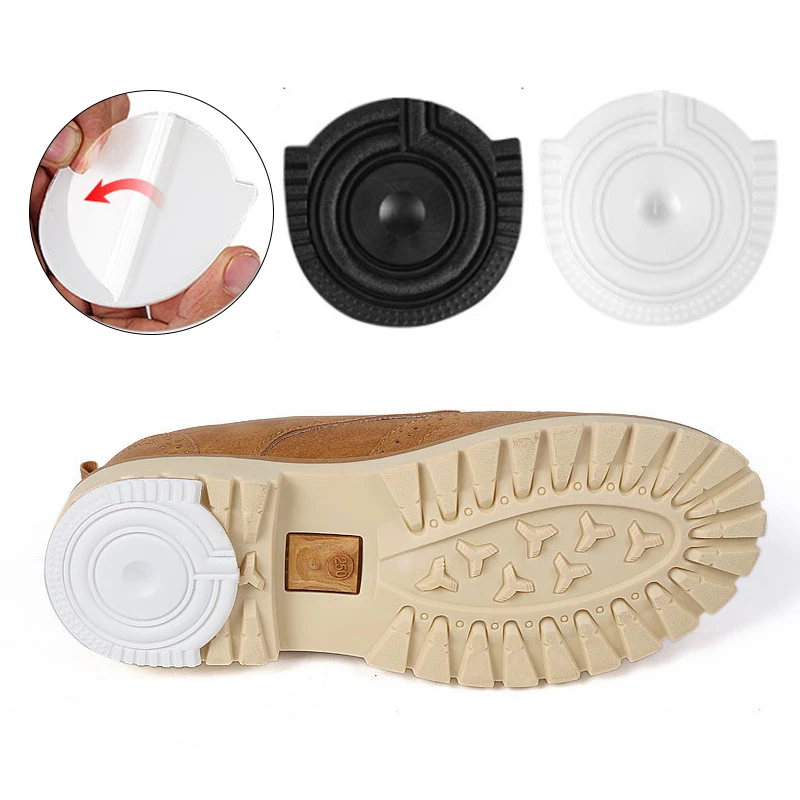 Wear-resistant Anti-Slip 8 Sizes Rubber Soles Self-adhesive Shoe Heel Pad For Leather Shoes Sneakers Stickers Sole Protector smile