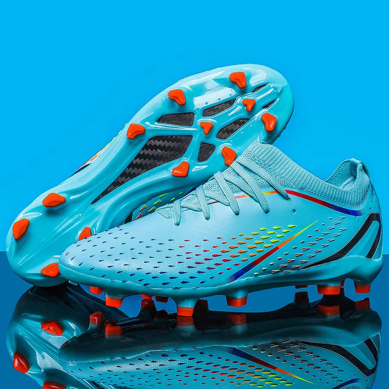 Men Soccer Shoes Adult Kids TF/FG High Ankle Football Boots Cleats Grass Training Sport Footwear Sneakers 35-45