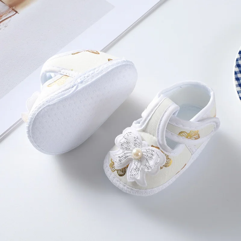 0-12M Newborn Baby Shoes Baby Boy Girl new Shoes Girl 2025 flower Bowknot Soft Sole Anti-slip Shoes First Walker Toddler Crib Shoes