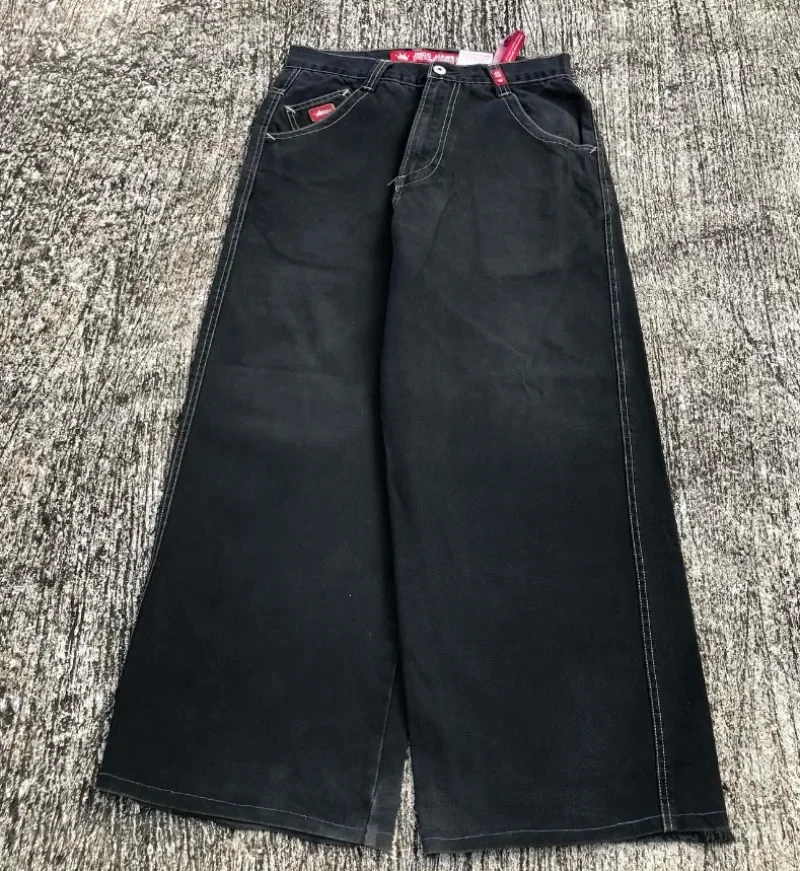JNCO New Big Pocket High Street American Tooling Wide-leg Jeans Female Y2K Street Punk Style Loose Street Brand Washing Old Pant