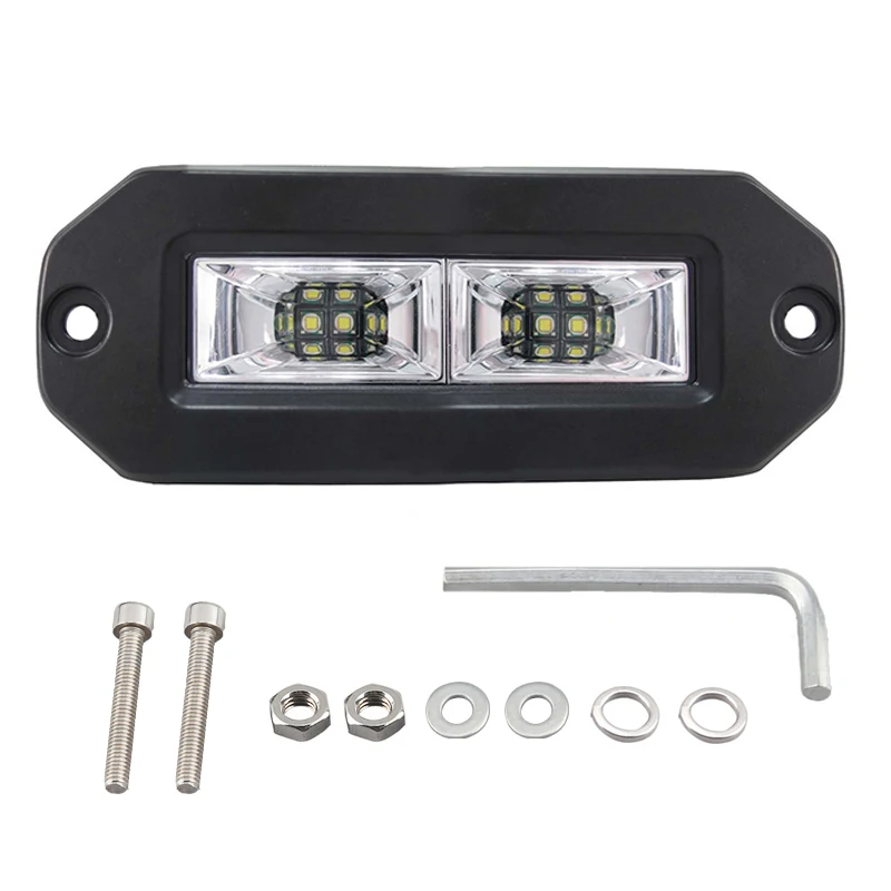 20W 40W Flood Led Work Light Car Bar Flush Mount Led Pods Lights Auxiliary Driving for 4x4 Offroad UTV ATV SUV RV Auto 12V 24V