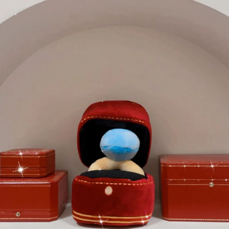 Diamond Ring Box Plush Toy for Dog Super Big Rings Box Set Puppy Dogs Interested Toys Puppies Kids Creative Cute Soft Toys INS