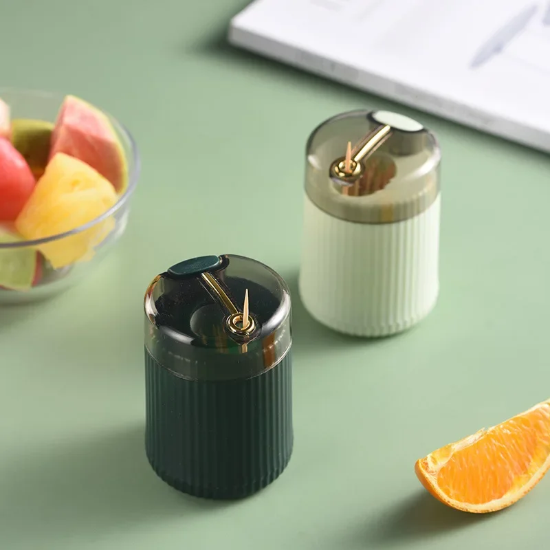 new Simple Toothpick Box Toothpick 2025 Dispenser Automatic Eject Toothpick Jar Household Convenient Gift Home Gadget
