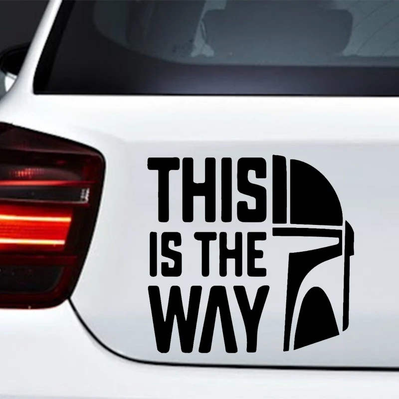 15x14CM Mandalorian Helmet This is the way Vinyl Decal Car Sticker Waterproof Auto Decors For Bumper Rear Window