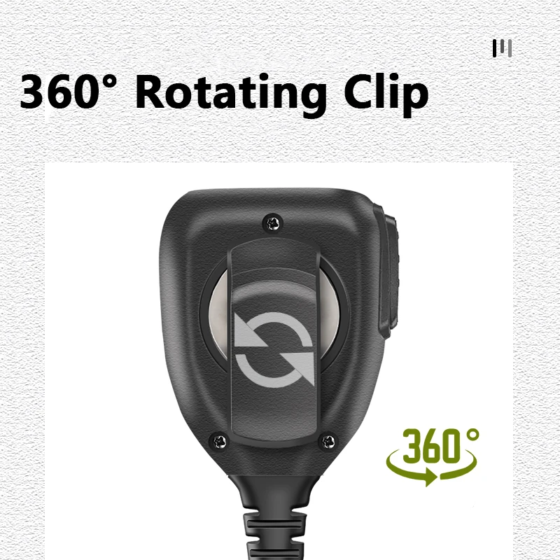 Baofeng Speaker Microphone UV5RH Pro Max Walkie Talkie Waterproof PTT Mic For UV 18 UV-17 Two Way Radio QuanSheng UV-K5(8) UV-K6