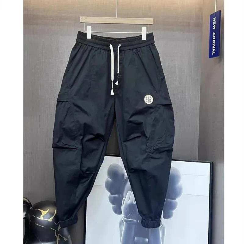 Men Clothing 2023 New Men's Pants Overalls Spring Summer Elastic Casual Pants Men Baggy All-match Nine Points Cargo Pants Homme