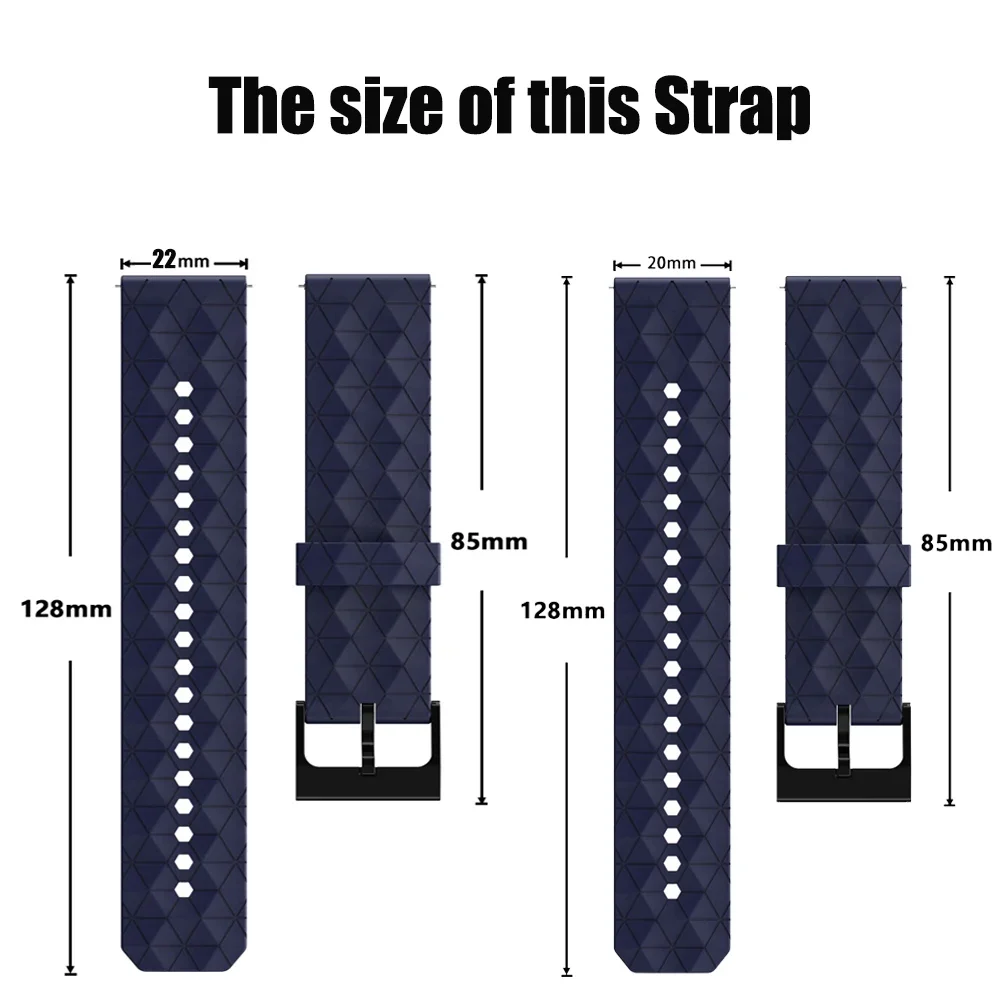 20 22mm Silicone Watch Strap For Huami Amazfit BALANCE/Bip 5 3 Pro Band Accessories For Amazfit GTR 4 GTR3 Pro/GTS 2 2e Bracelet