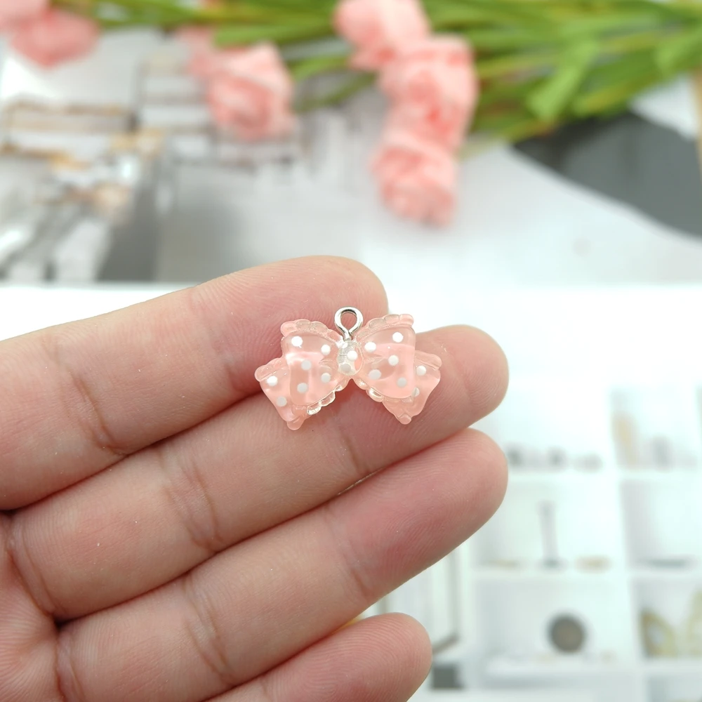 Bear Cat Mushroom Heart Charms for Jewelry Making Diy Earring Bracelet Bow Pendant Accessories Findings Bulk Wholesale