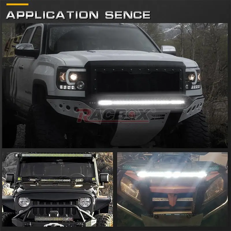 Ultra Slim LED LIGHT BAR 10'' 20'' 30'' Inch Flood Spot LED Bar 12V 24V Driving Fog Lights For Jeep LADA Truck 4x4 4WD O