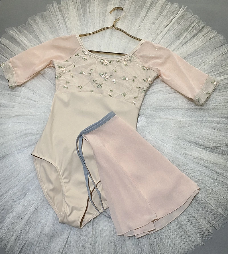 Middle Sleeve Ballet Leotard Adult 2024 New High Quality Practice Ballet Dancing Wear Women Dance Team Gymnastics Coverall