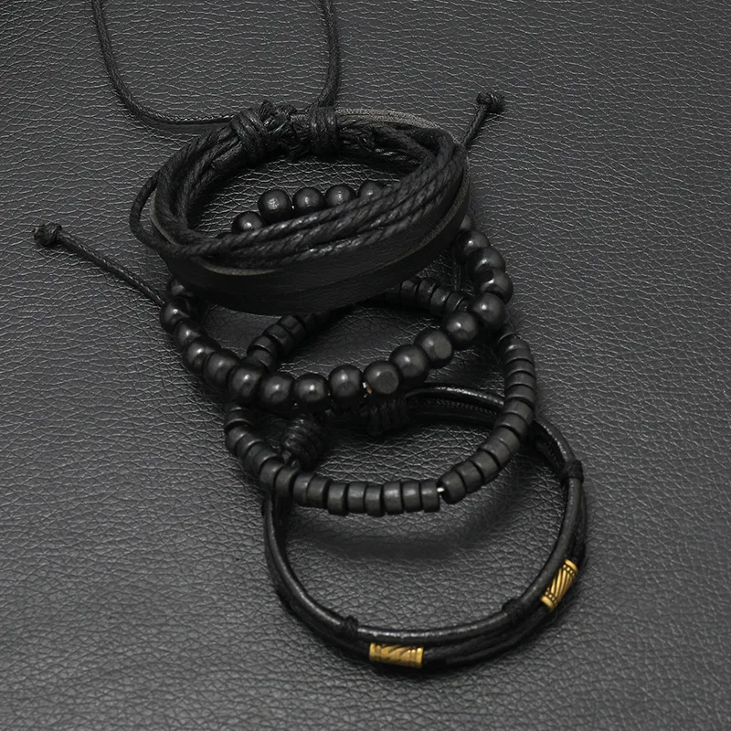 Handmade DIY Leather Bracelet For Men with Multi-layer Woven Leather for Men and Women's Universal Leather Bracelet DIY Jewelry
