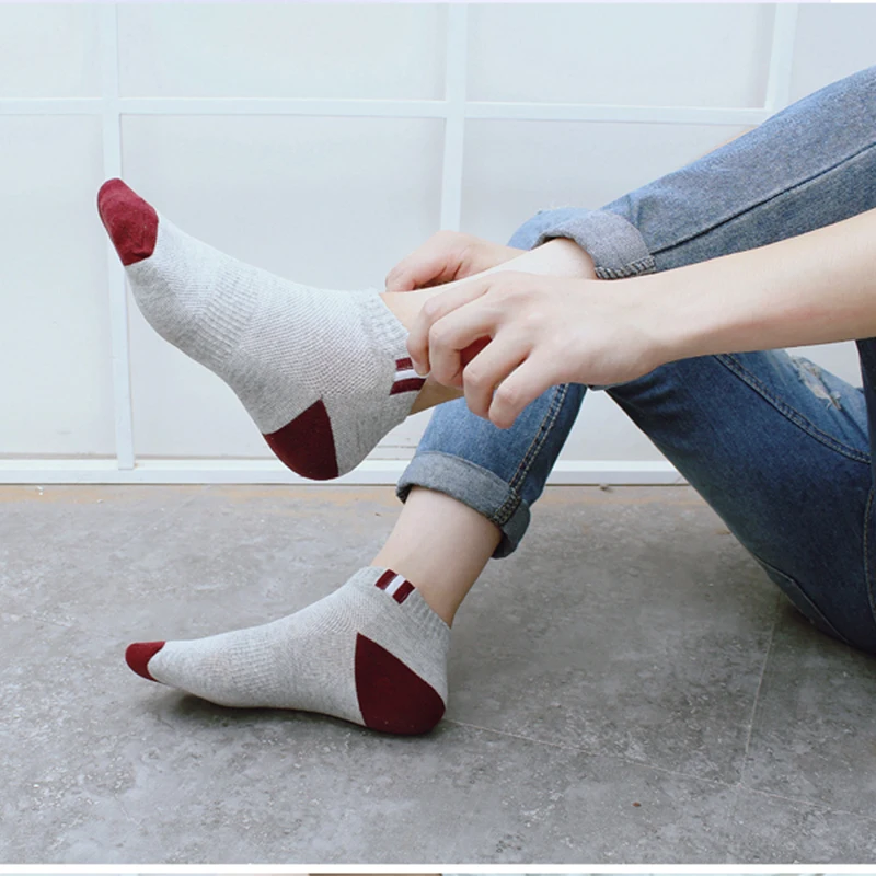 10 Pairs New Spring Summer 2025 Cotton Socks Boat Mesh Breathable new Men's Short Ankle Socks High Quality Casual Sports Male Sokken Gift