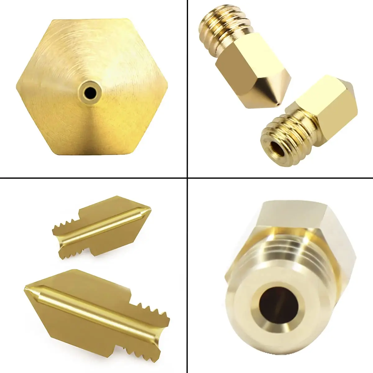 25pcs 0.4MM MK8 Ender 3 Nozzles 3D Printer Brass Nozzles Extruder for Makerbot Creality CR-10 with 5 Needles