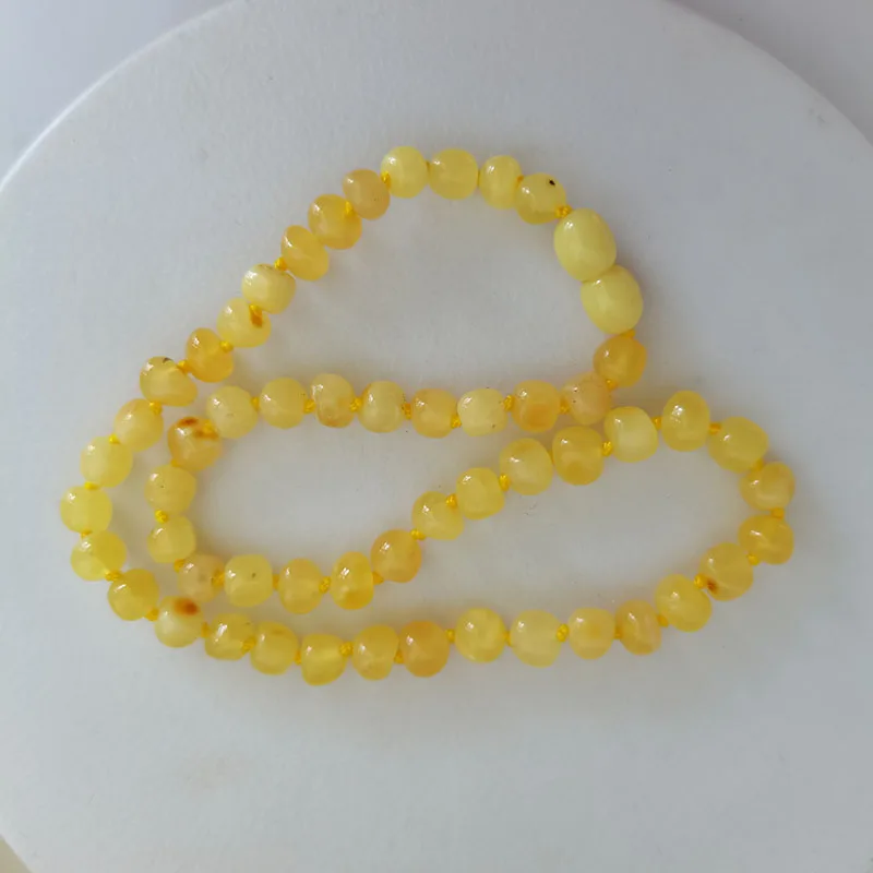 Baltic Amber Necklace Baby Teething Handmade Natural Genuine Original Irregular High Quality Bead Jewelry Gift Anti Inflammatory