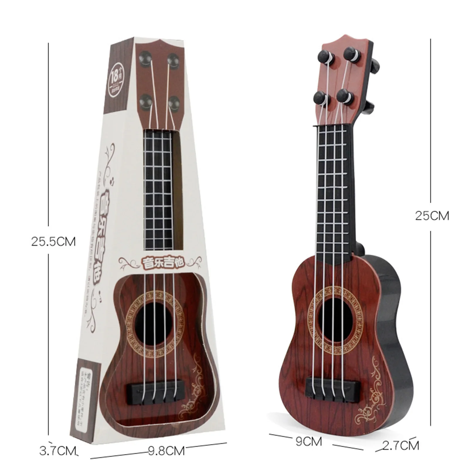 Kids Small Guitar Musical 2025 Toy Mini Classical Ukulele new Guitar Toy Lightweight Party Supplies Adjustable for Children Holiday Gifts