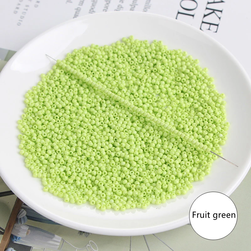 Czech Uniform Round Glass Seed Beads Candy Color Small Craft Beads For DIY Handmade Jewelry Making Accessories 12Gram/lot