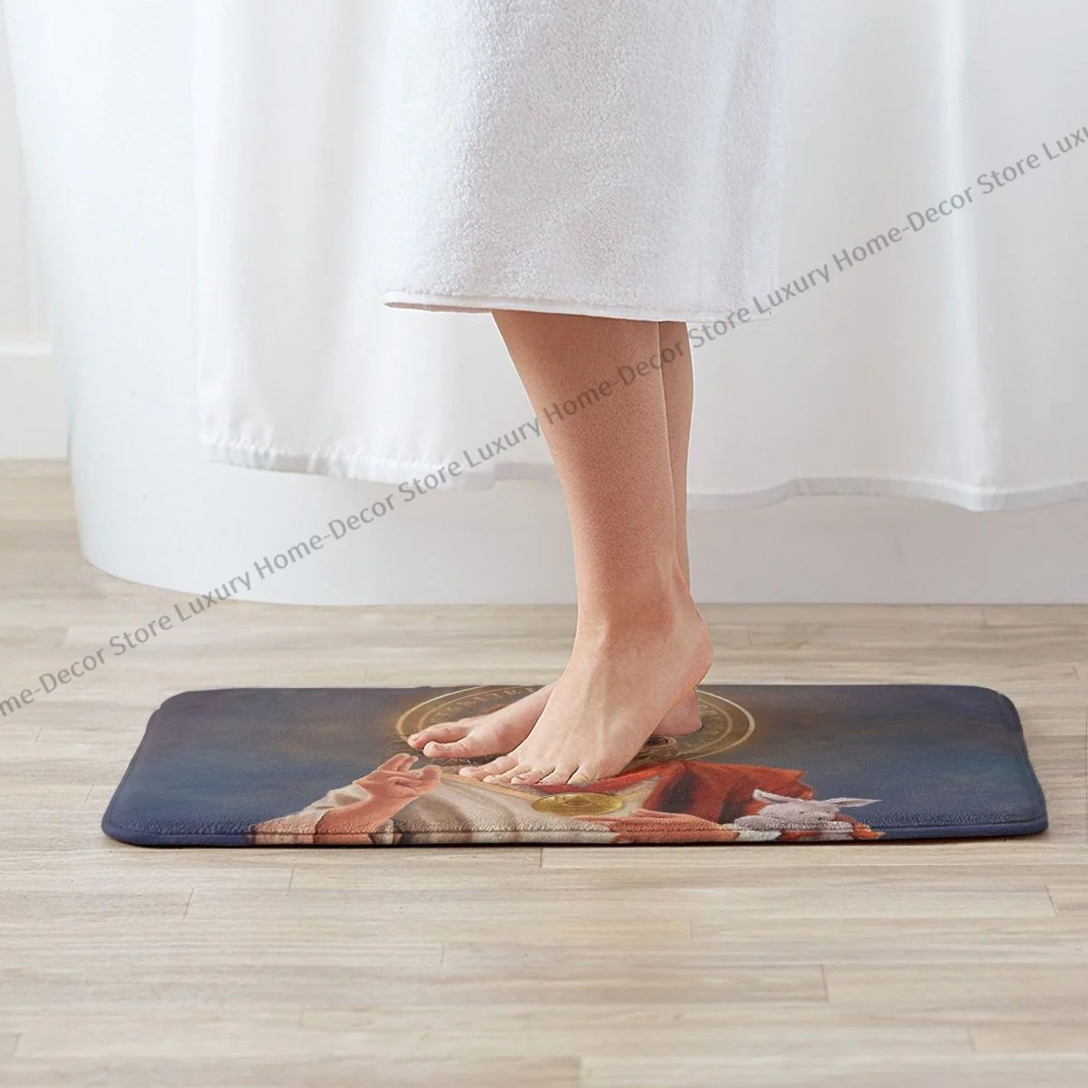 Bathroom Non Slip Carpet Nicolas Cage Saint Nic Original Religious Bedroom Mat Entrance Door Floor Decor Rug