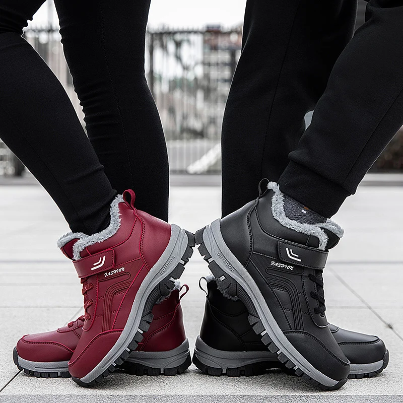 2023 Women Shoes Winter Waterproof Ankle Boots For Women Warm Snow Boots Non-slip Outdoor Work Casual Shoes High Top Women Boots