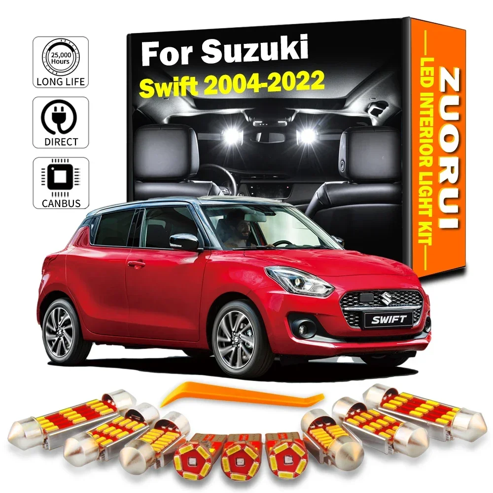 ZUORUI new Canbus LED Interior Map Dome Light Kit 2025 For Suzuki Swift 2004- 2016 2017 2018 2019 2020 2021 2022 Vehicle Bulbs Led Lamp