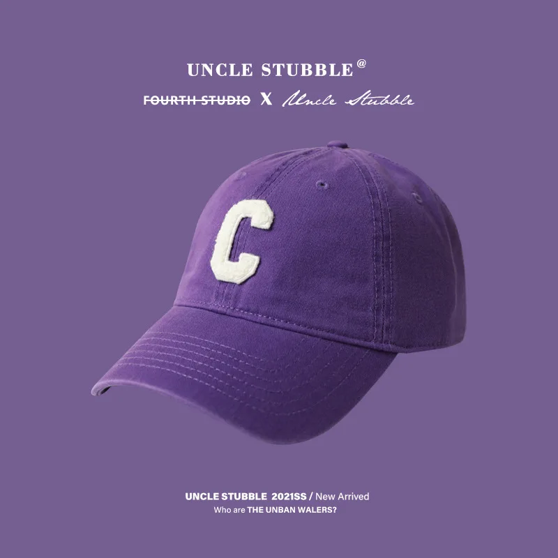 Purple Hat Light Purple Softtop Baseball Cap Hard Cap Yam Beret Fisherman's Hat Knit Hat Woman
