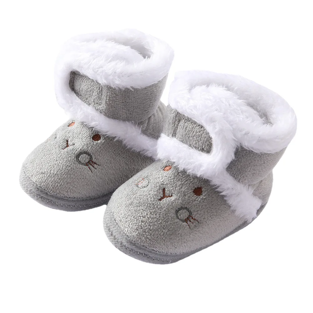 Spring Winter Warm Newborn Boots 1 Year baby Girls Boys Shoes Toddler Soft Sole Fur Snow Boots 0-18M