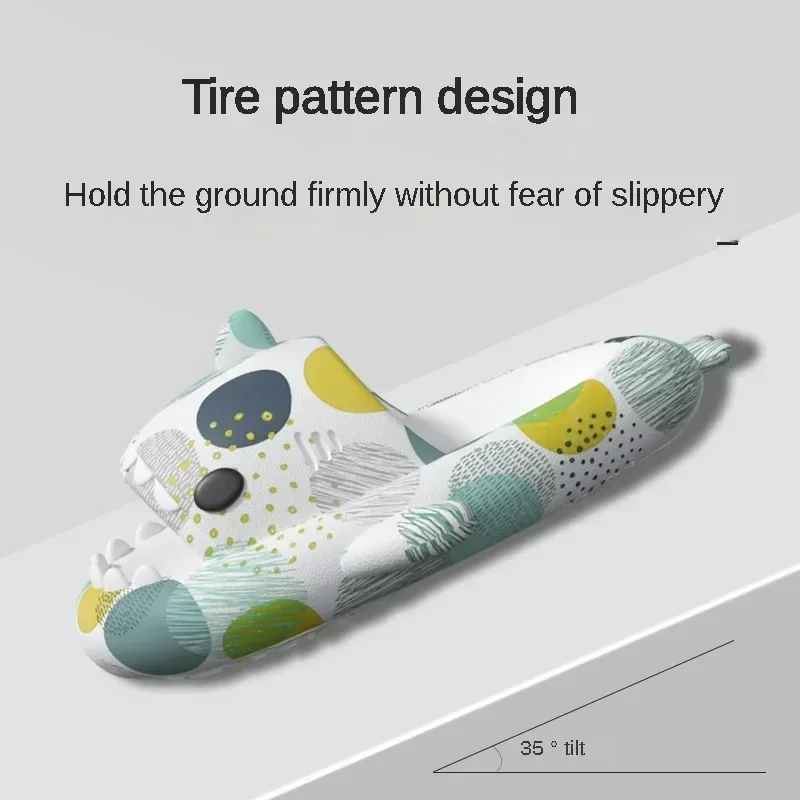 Summer Multicolor Shark Slippers Men Thick Bottom Slides Women Children's Shark Slippers Kids Parent-child Shoes Size15-47