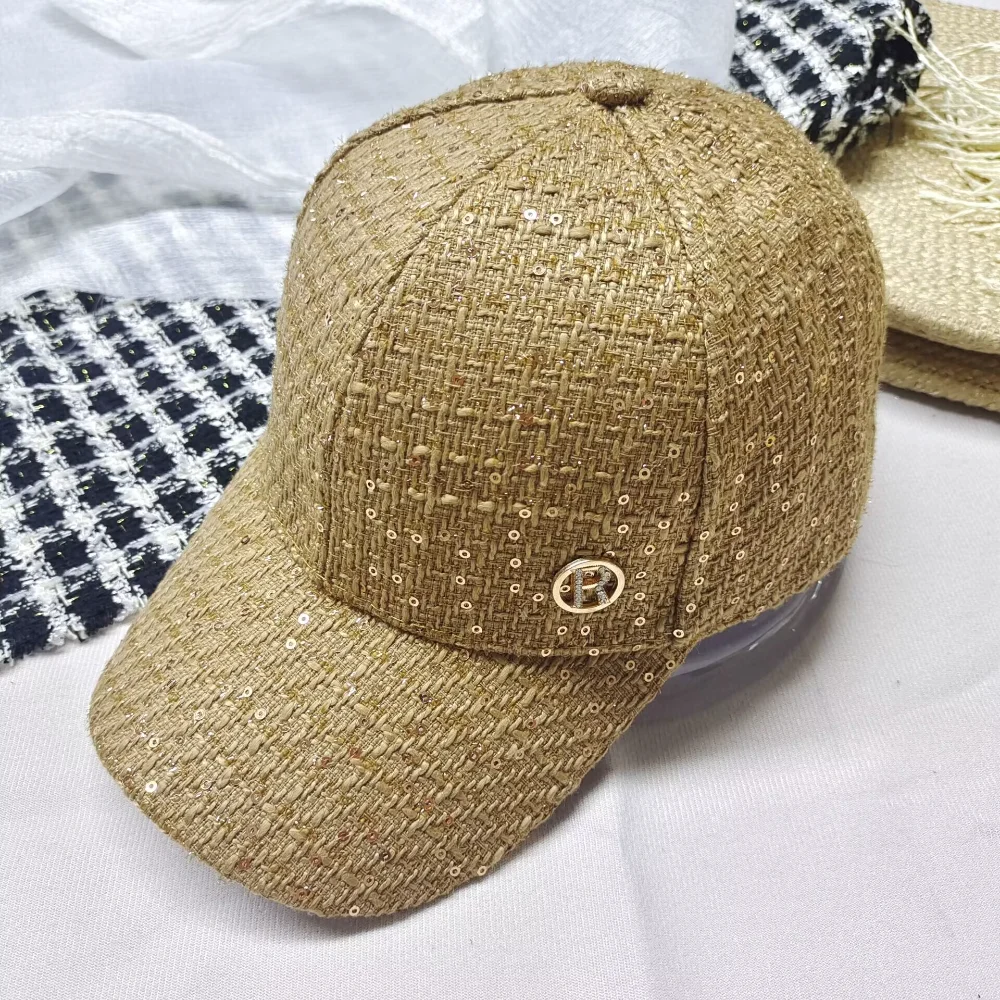 Men Cap Luxury Sequins Letter Women Sun Hat High Quality Autumn Outdoor Leisure Hip Hop Pointed Hat