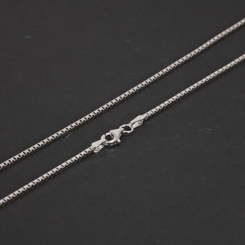 925 Sterling Silver 2mm Necklace Box Chain All Matching Pendant Accessories Men's and Women's Fine Jewelry
