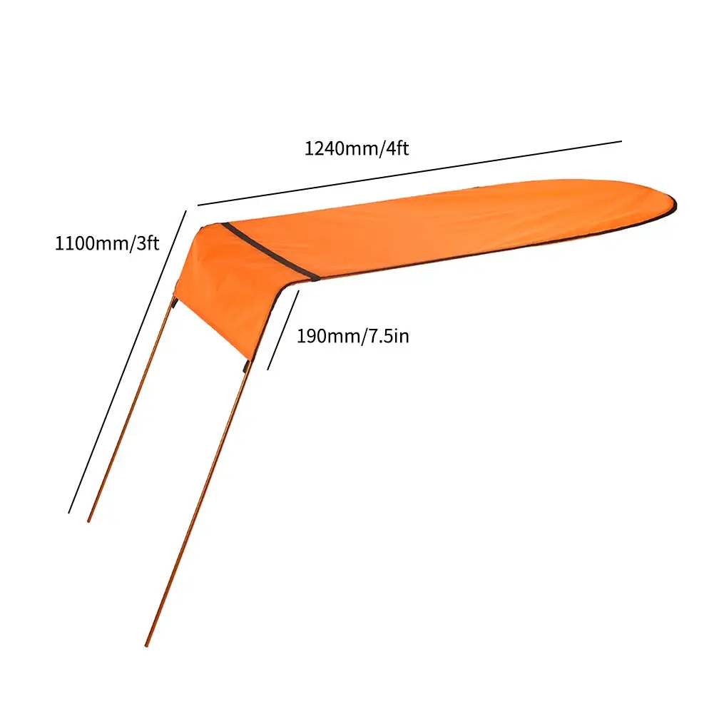 Single Kayak Canoe Awning Fishing Shade Cover Sun Canopy 125*110cm Folding Sunshade Tent Rain Shelter Boat Accessories