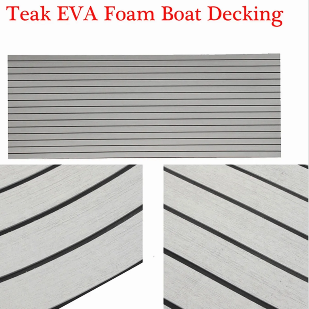 Self-Adhesive 1200mmx2400mmx5mm Foam Teak Decking EVA Foam Marine Flooring Faux Boat Decking Sheet Accessories Marine Grey