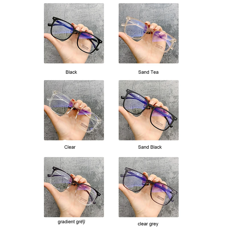 Square Transparent Men's Reading Glasses Vintage Frames Computer Blue Light Blocking TR90 Male Presbyopic Eyeglasses Leesbril +2