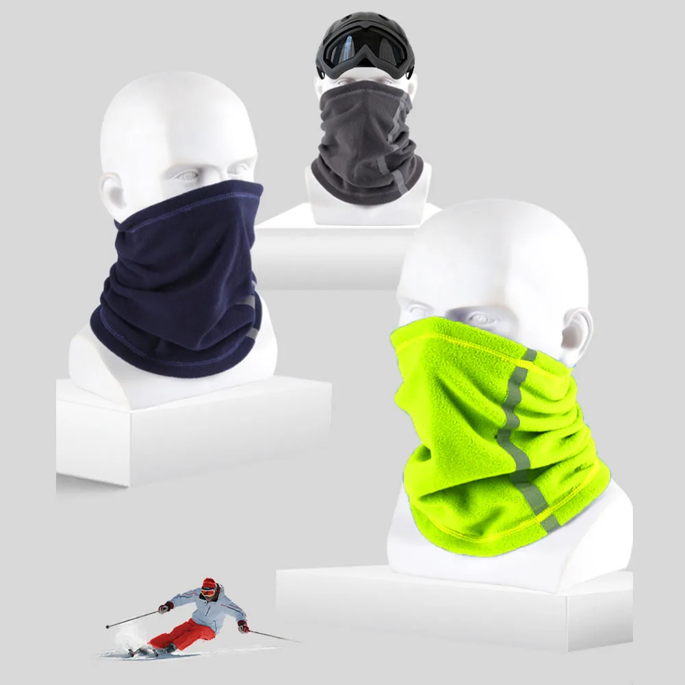 Outdoor Winter Warm new Fleece Neck Scarves Reflective Skiing Neck 2025 Cover Mask Motorcycle Half Face Mask Scarf Riding Biker Windproof