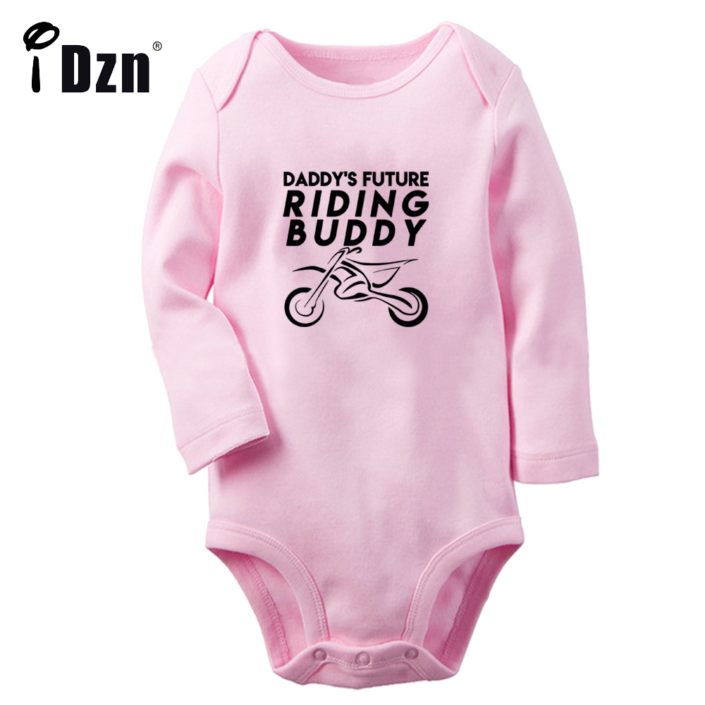 Daddy's Future Motocross Riding Buddy Fun Printed new Baby Boys 2025 Rompers Cute Baby Girl Bodysuit Newborn Jumpsuit Long Sleeve Clothes