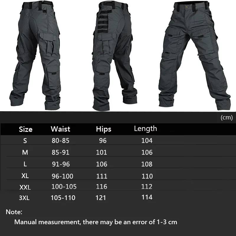 Men's Pants Multi-Pocket Wearable Hunting Cargo Pants Military Special Forces Combat Pants Outdoor Hiking Casual Pants