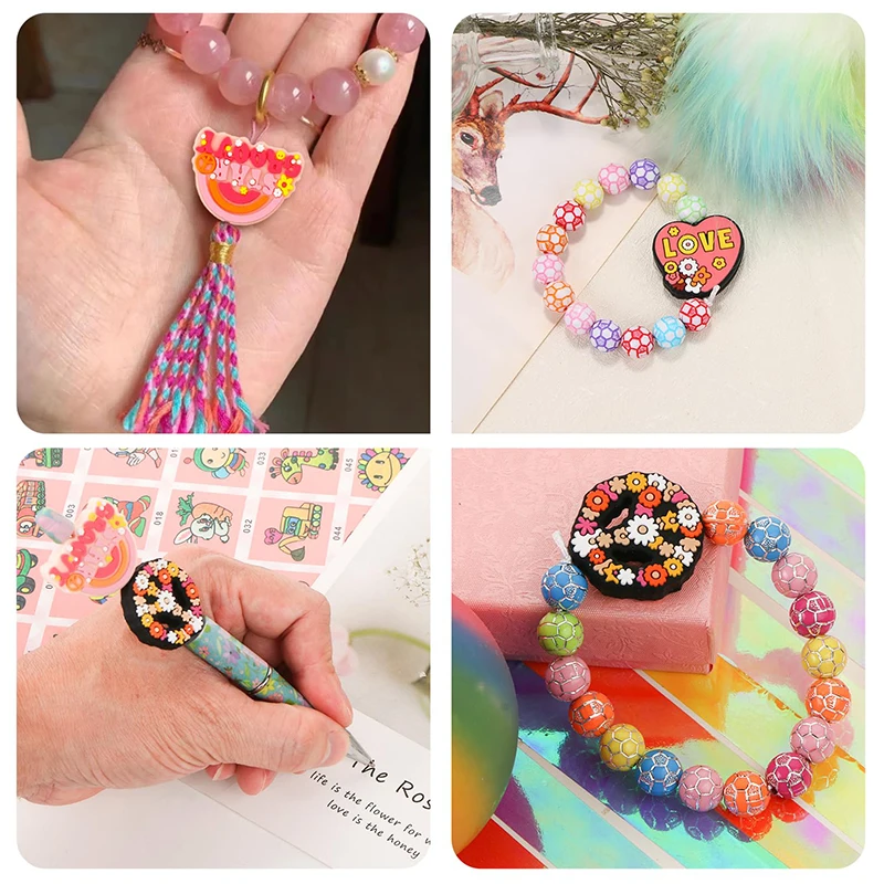 2024 Valentine's Day Jewelry Making Beads Love Heart Silicone Bulk Spacer Beads Bracelet Necklace Handmade Wristlets Accessories