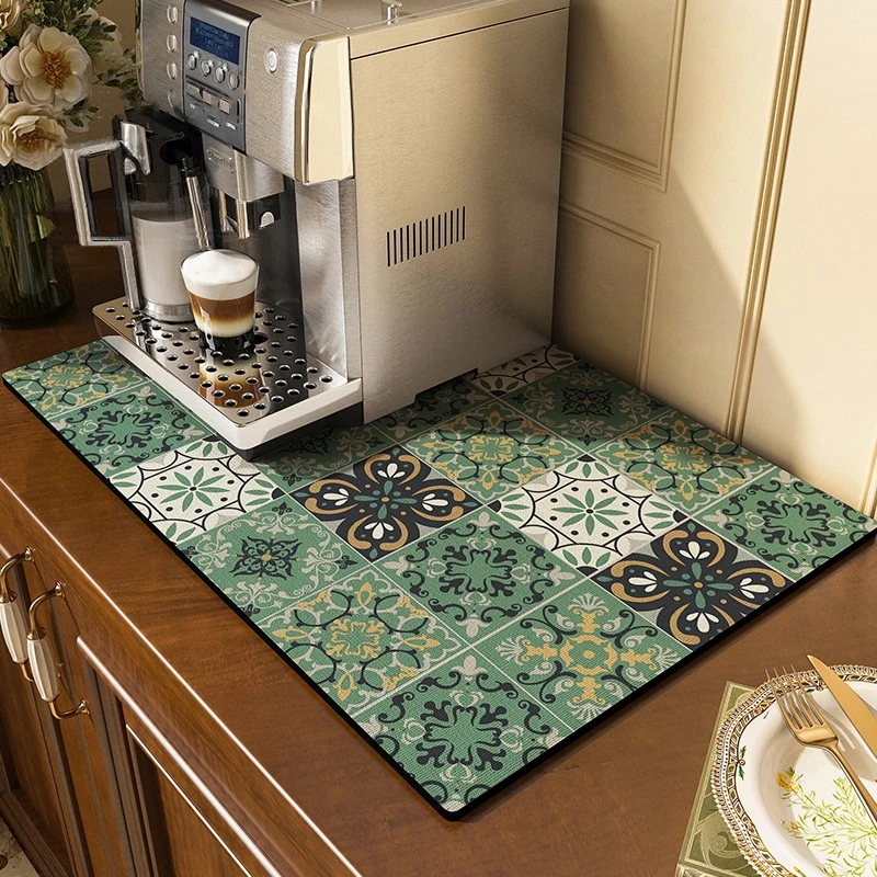 Kitchen Mat 2025 Rug Dish Drying Mats Absorbent new Dish Drainer Mat Kitchen Sink Rug Drain Pad Dinnerware Placemat Escurridor De Platos