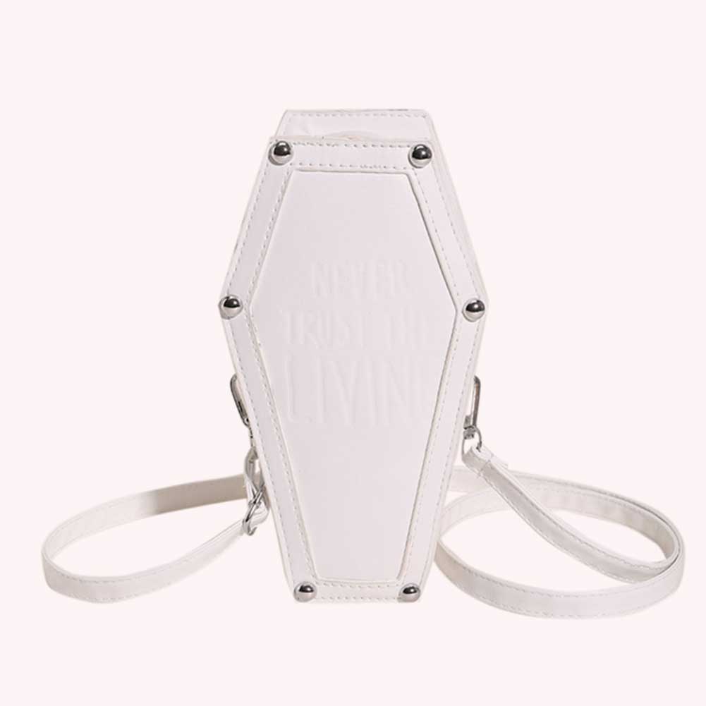 Women Crossbody Bag Large Capacity PU Shoulder Bag Coffin Shape Handbag Underarm Bag for Office Travel Make Up Cosmetic Bag