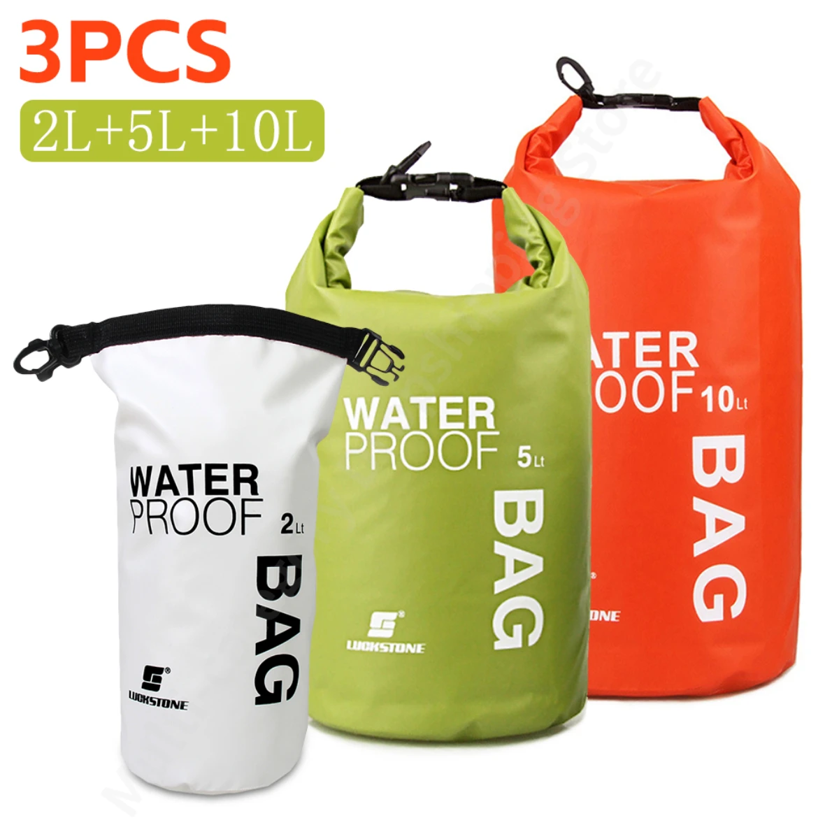 Waterproof 2/5/10L Bag Dry Pack Sack Rafting Boaring Kayaking Swimming Water Bag Trekking Floating Sailing Storage Difting Bag smile